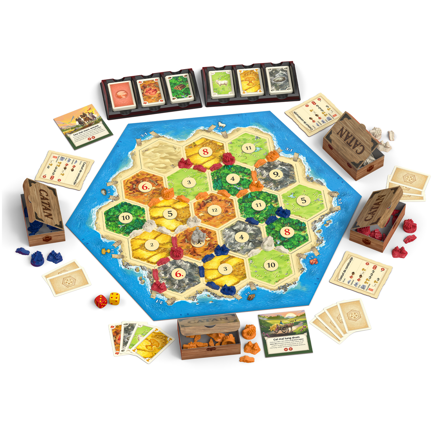 CATAN - Jocul de bază - Extensie 3/4 jucători - EDIȚIA 2025