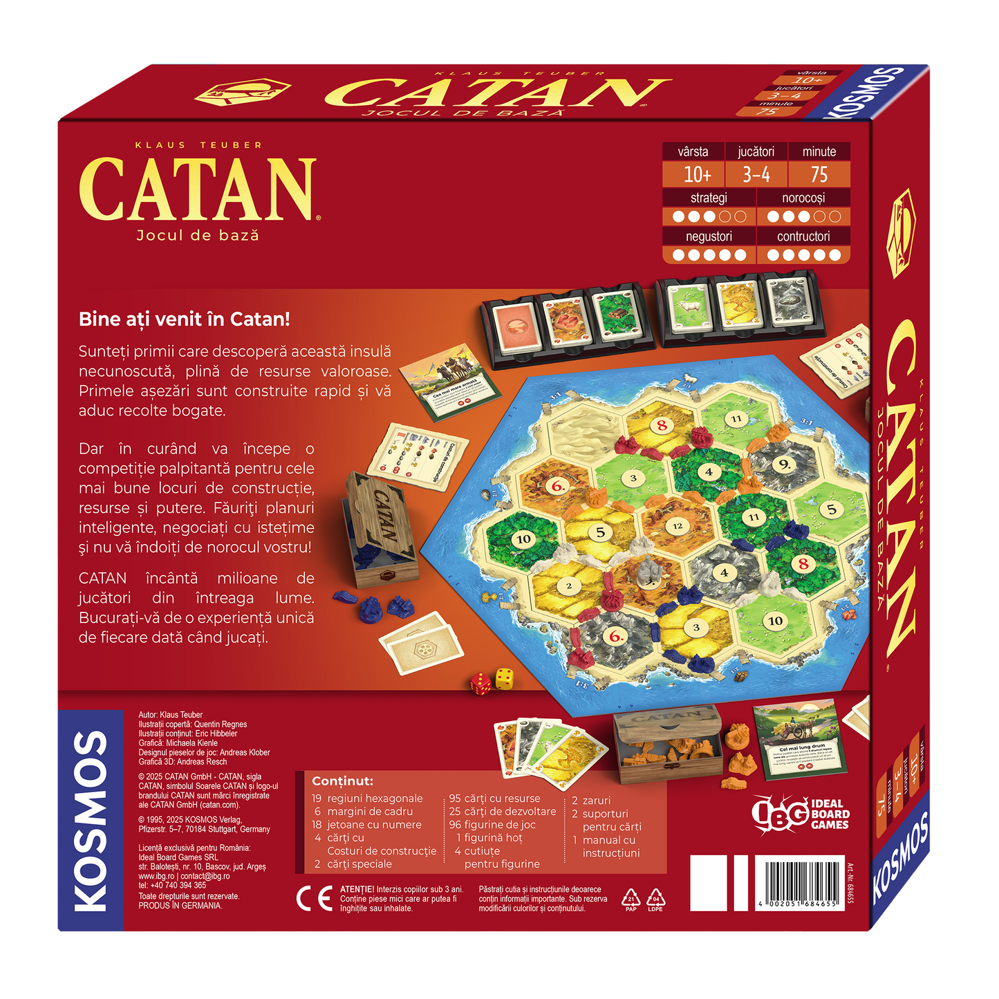 CATAN - Jocul de bază - Extensie 3/4 jucători - EDIȚIA 2025
