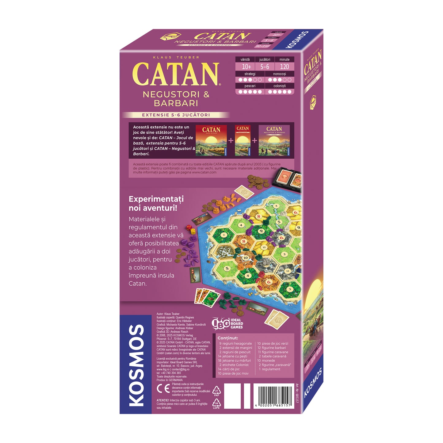 CATAN - Negustori & Barbari - Extensie 5/6 jucători - EDIȚIA 2025