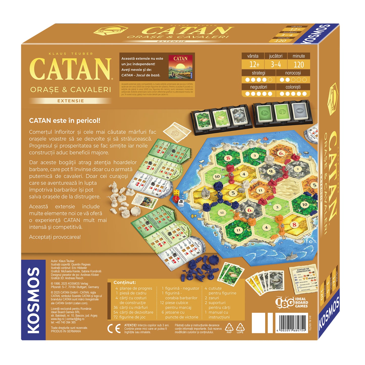 CATAN - Orașe & Cavaleri - Extensie 3/4 jucători - EDIȚIA 2025