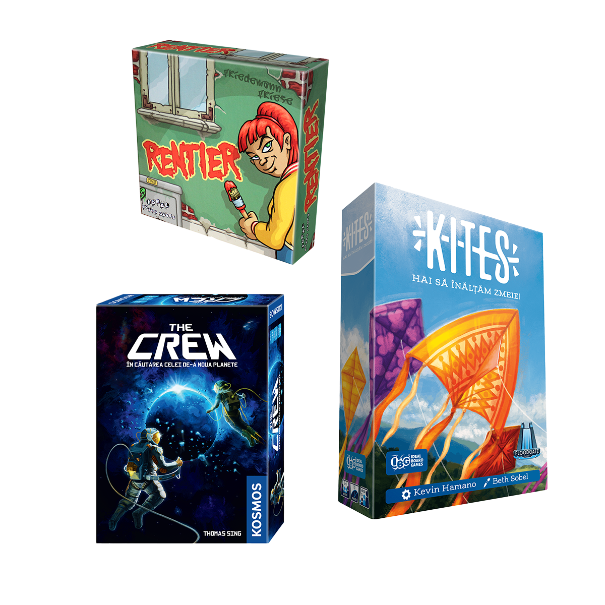 SMART PACK - Kites + Rentier + The Crew – Ideal Board Games