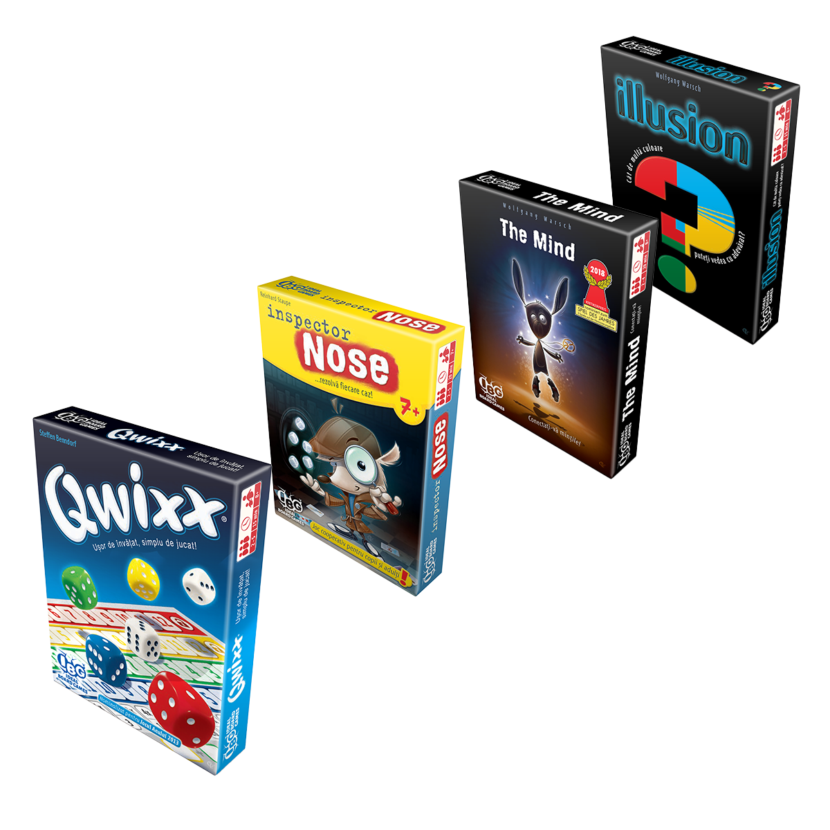NSV PACK - Qwixx + Inspector Nose + The Mind + Illusion